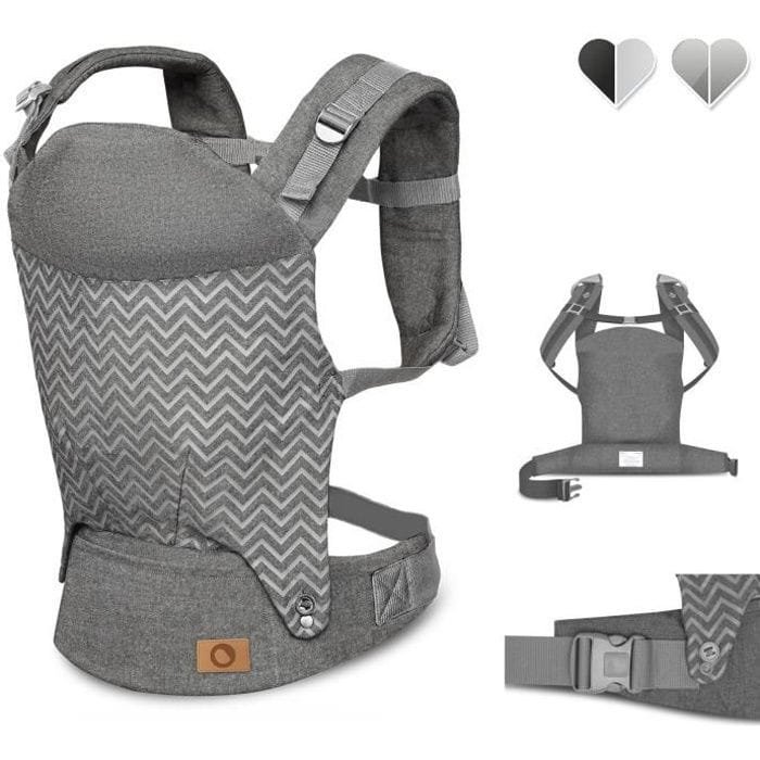Porte bebe kangourou lionelo 3en1-gris-urban-20kg max